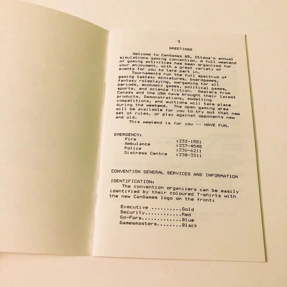 Vintage 1985 CanGames 85 Booklet Annual Gaming Convention - Picture 4 of 12